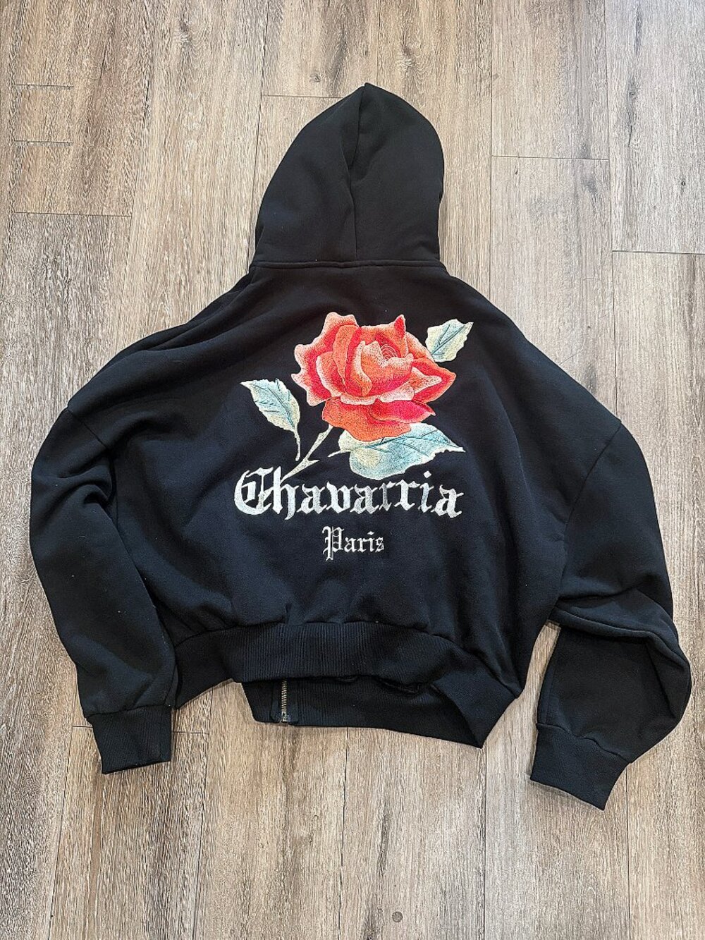 Willy Chavarria x Adidas Originals Rose Zip Hoodie Black